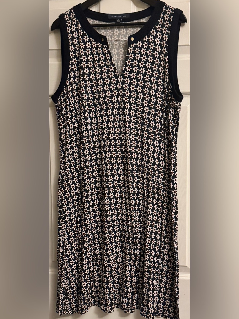 Tommy Hilfiger Navy Dress with White & Orange Daisy Print